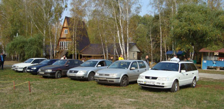Парковка авто на базе отдыха Днепропетровщины.